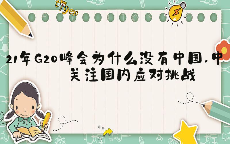 21年G20峰会为什么没有中国 中国关注国内应对挑战