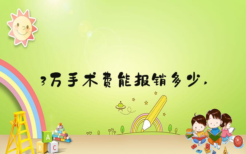 3万手术费能报销多少 
