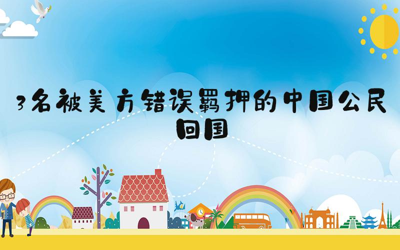 3名被美方错误羁押的中国公民回国