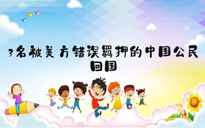 3名被美方错误羁押的中国公民回国