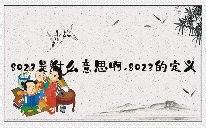 8023是什么意思啊 8023的定义