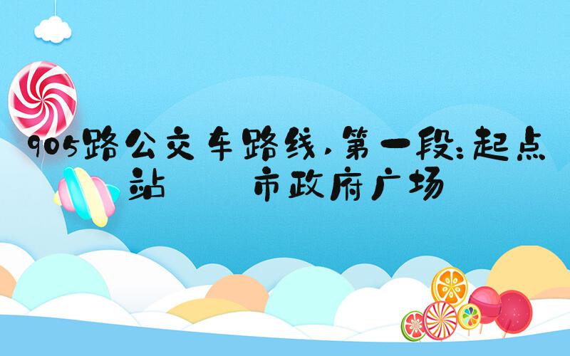 905路公交车路线 第一段：起点站——市政府广场