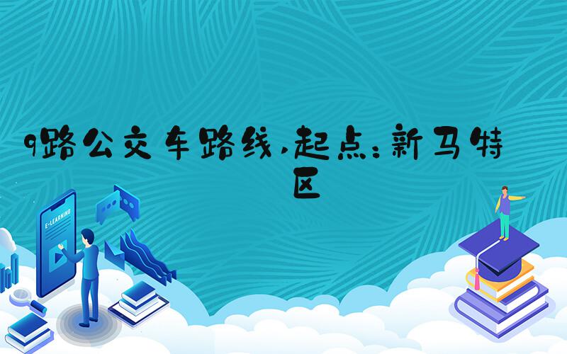 9路公交车路线 起点：新马特小区