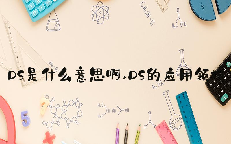 DS是什么意思啊 DS的应用领域