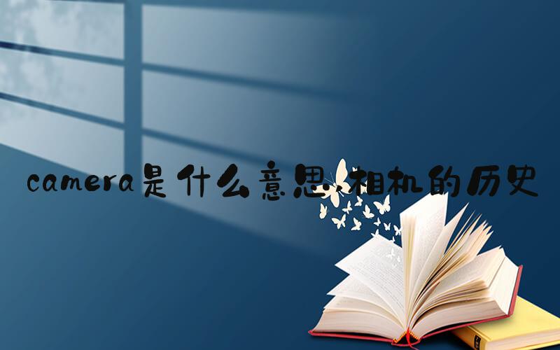 camera是什么意思 相机的历史