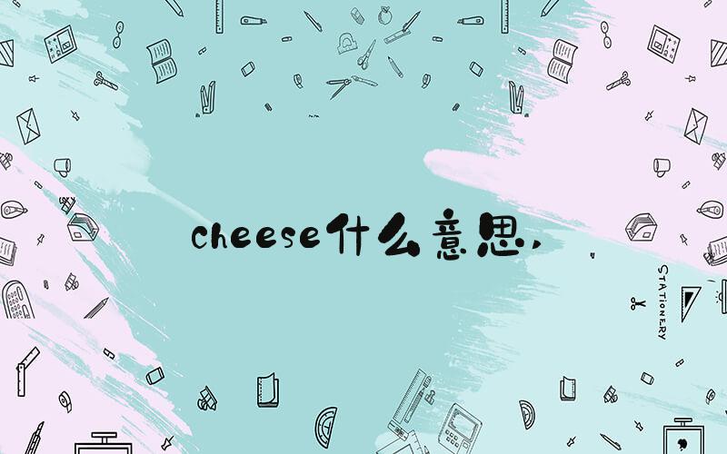 cheese什么意思 