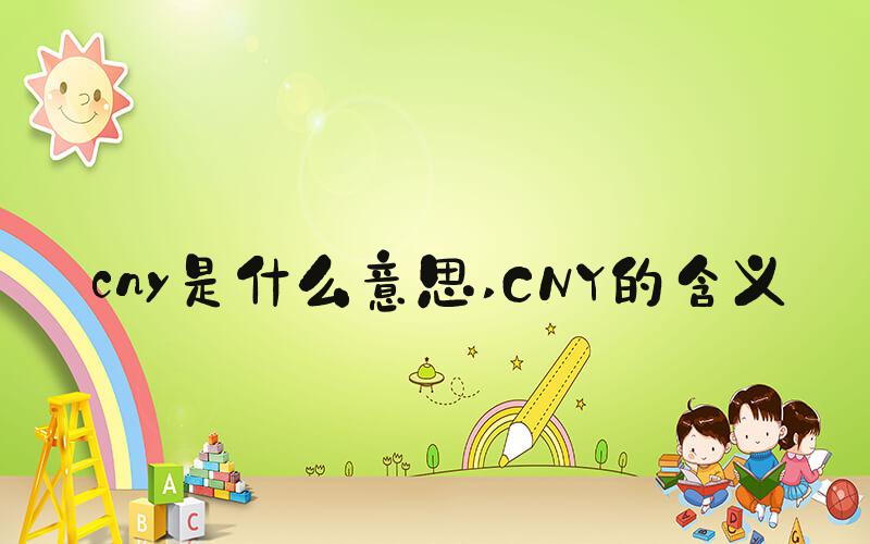 cny是什么意思 CNY的含义