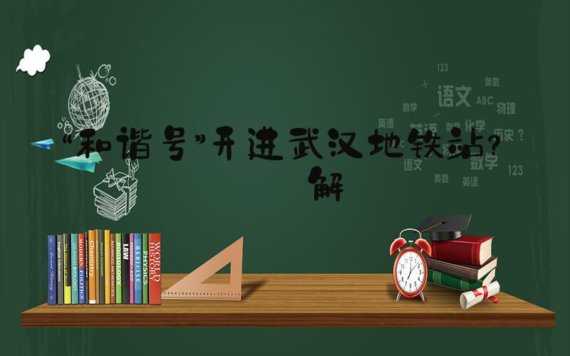 “和谐号”开进武汉地铁站？误解