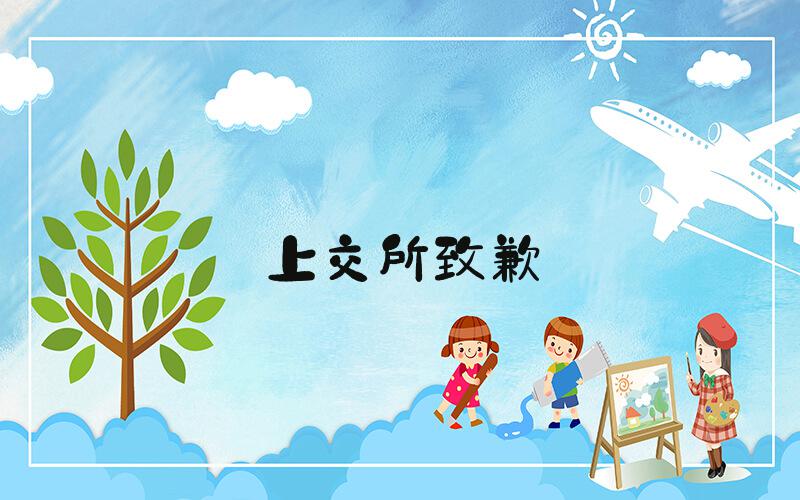 上交所致歉