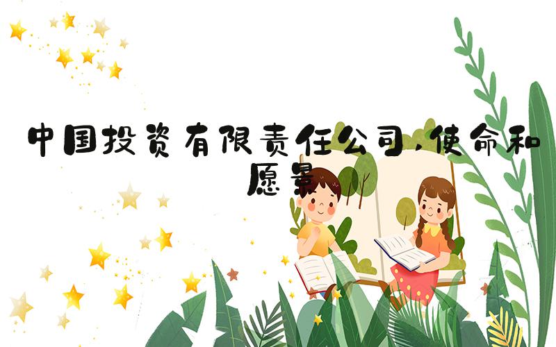 中国投资有限责任公司 使命和愿景