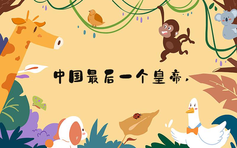中国最后一个皇帝 