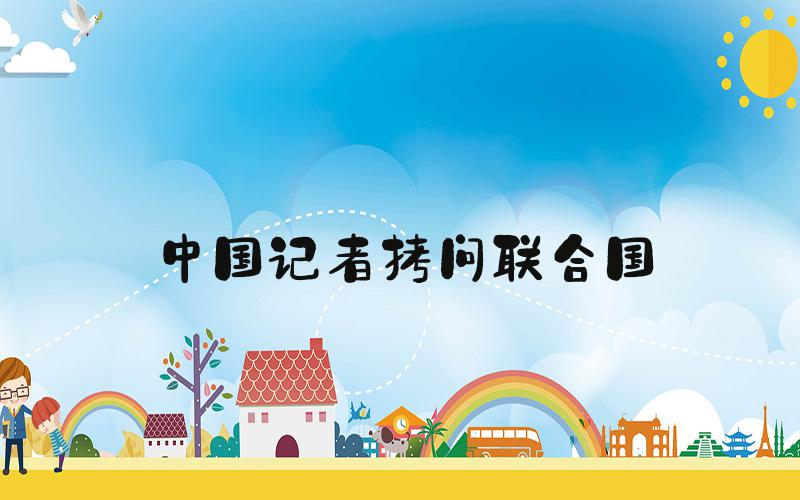 中国记者拷问联合国