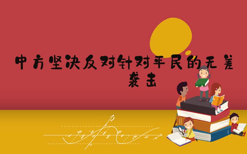 中方坚决反对针对平民的无差别袭击