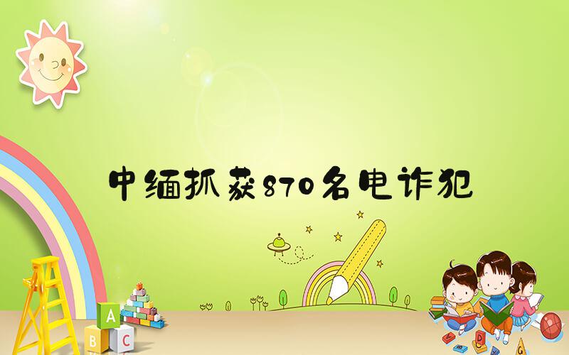 中缅抓获870名电诈犯