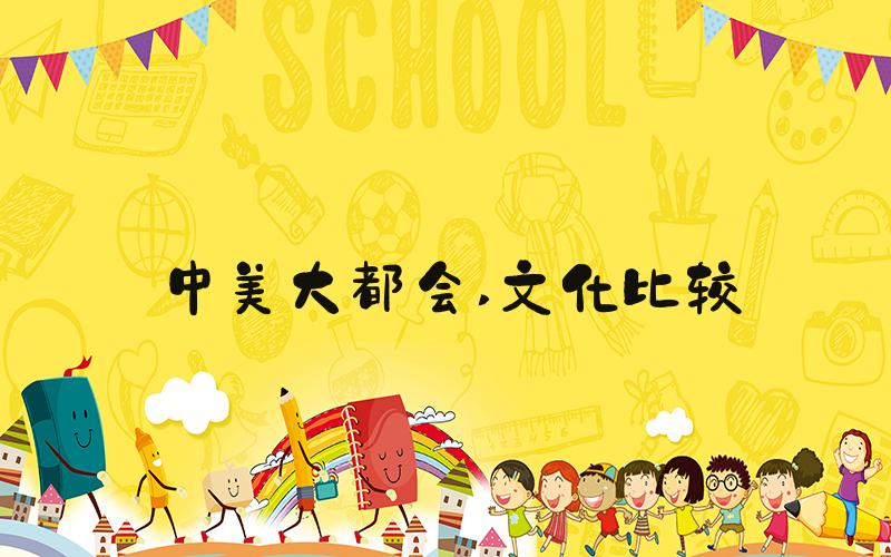 中美大都会 文化比较