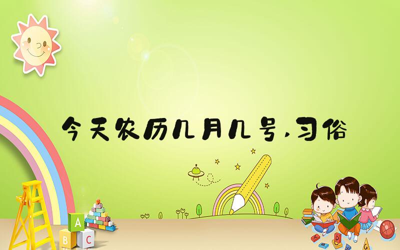 今天农历几月几号 习俗