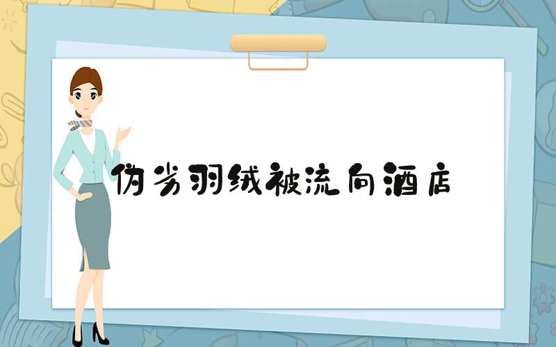 伪劣羽绒被流向酒店