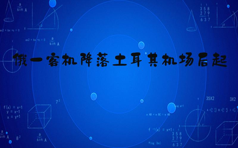 俄一客机降落土耳其机场后起火