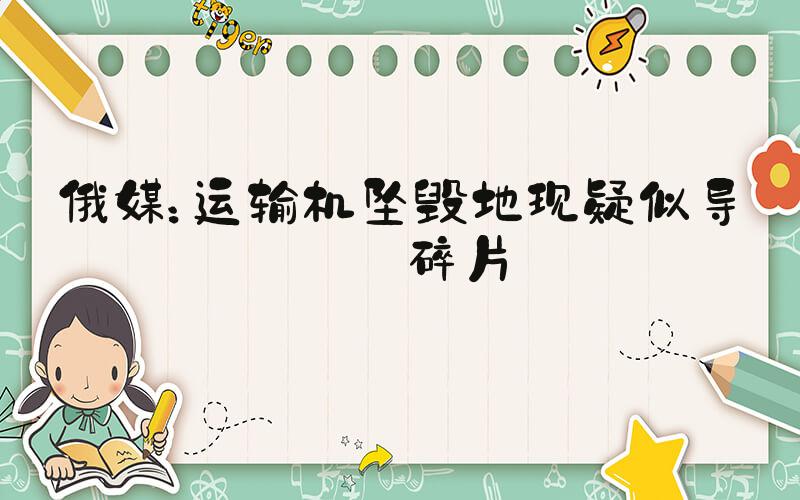 俄媒：运输机坠毁地现疑似导弹碎片