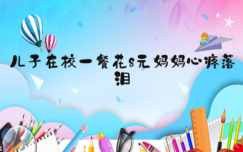 儿子在校一餐花8元妈妈心疼落泪