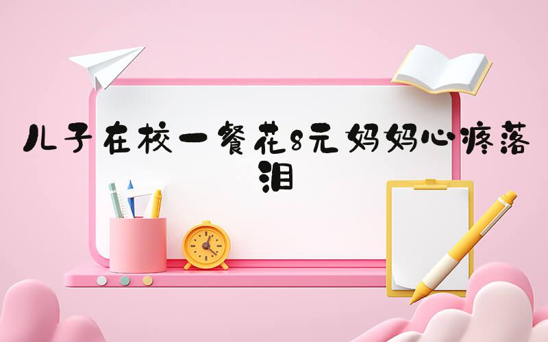 儿子在校一餐花8元妈妈心疼落泪