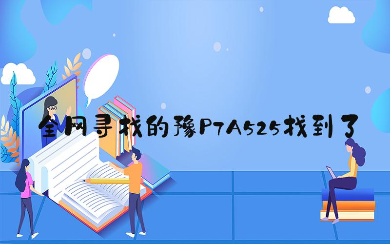全网寻找的豫P7A525找到了