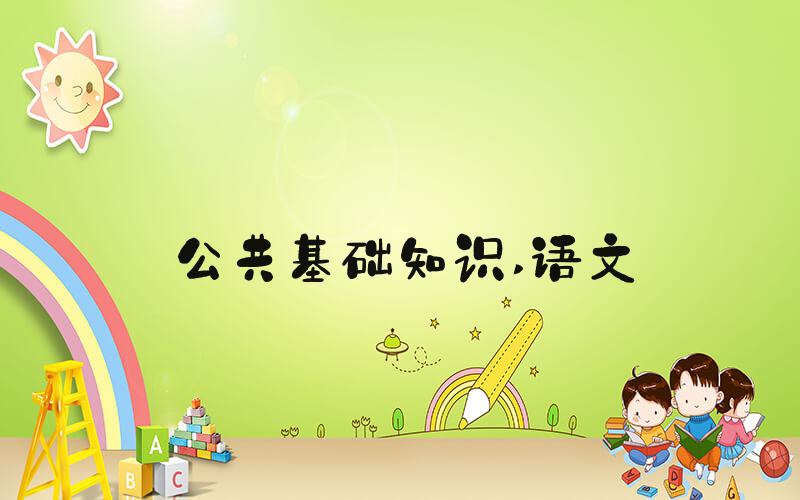 公共基础知识 语文