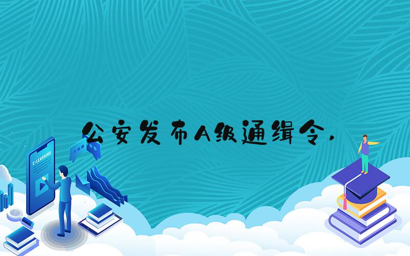 公安发布A级通缉令 
