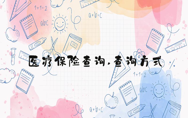 医疗保险查询 查询方式