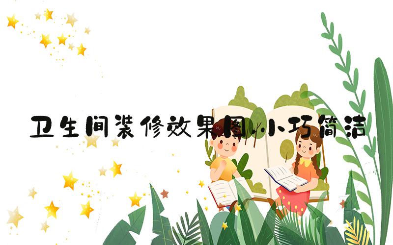 卫生间装修效果图 小巧简洁