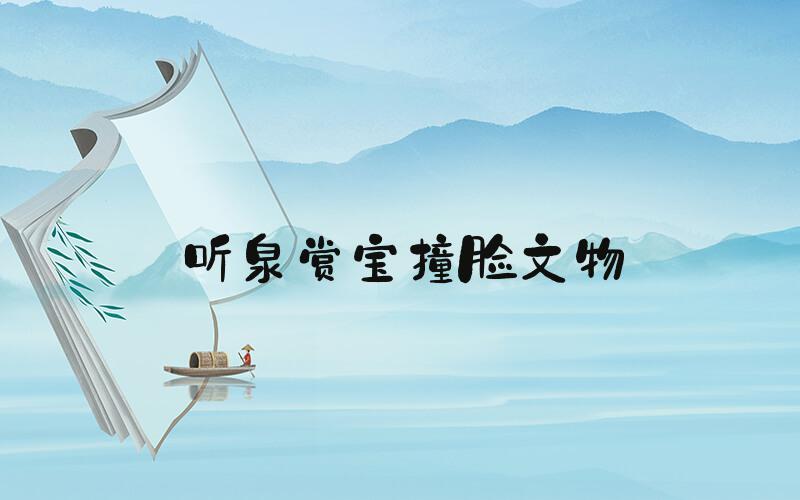 听泉赏宝撞脸文物