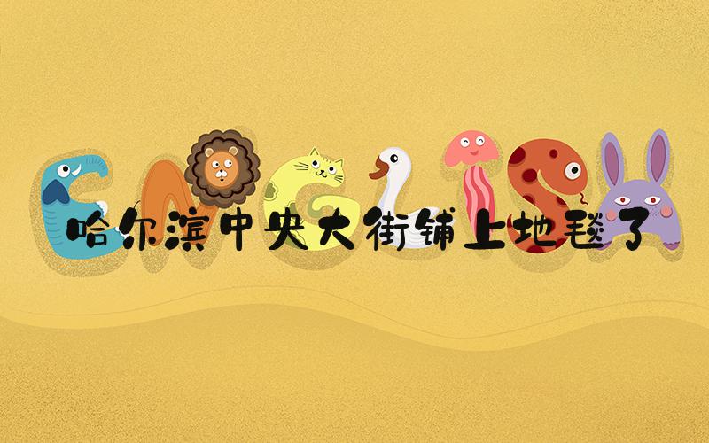 哈尔滨中央大街铺上地毯了
