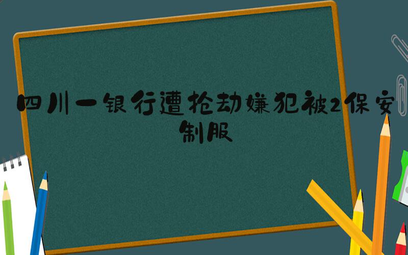 四川一银行遭抢劫嫌犯被2保安制服