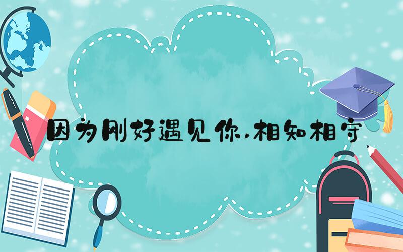 因为刚好遇见你 相知相守