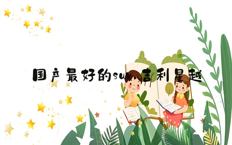 国产最好的suv 吉利星越