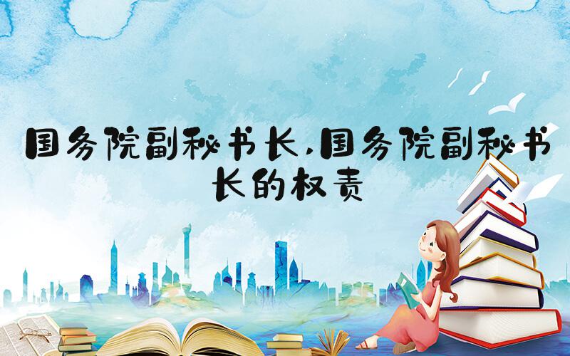 国务院副秘书长 国务院副秘书长的权责