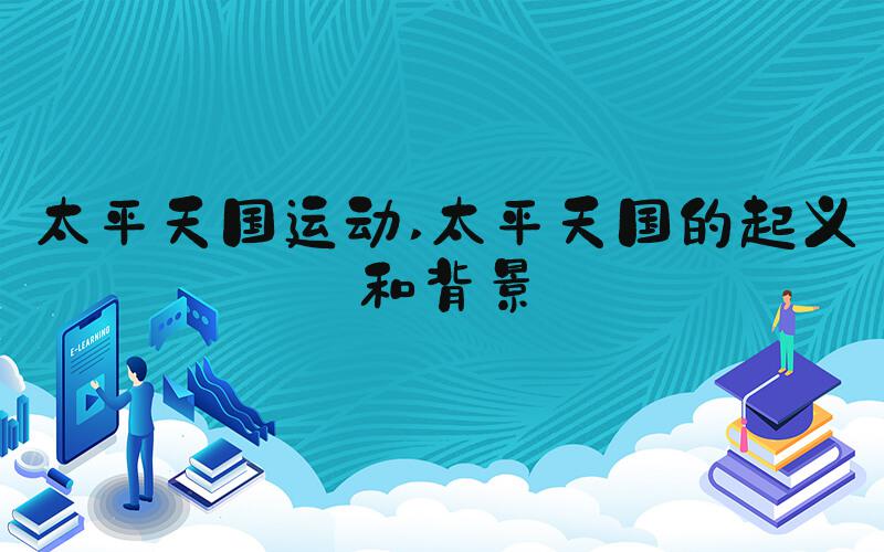 太平天国运动 太平天国的起义和背景