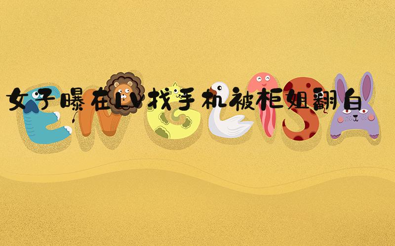 女子曝在LV找手机被柜姐翻白眼