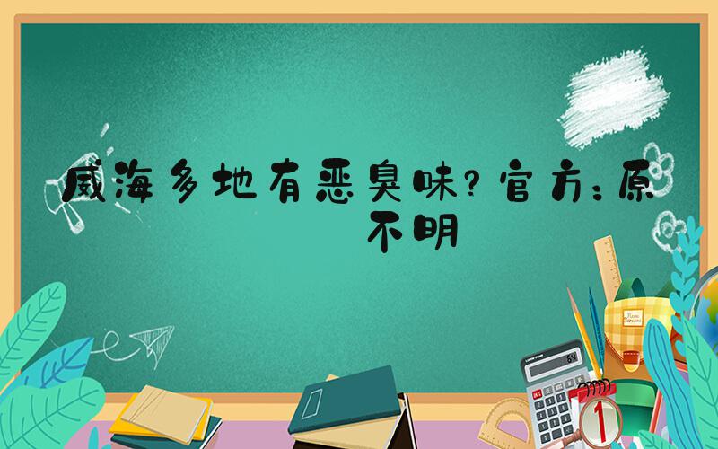 威海多地有恶臭味？官方：原因不明