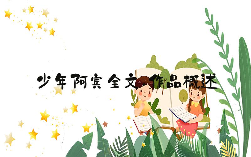 少年阿宾全文 作品概述