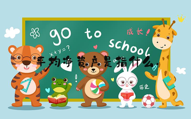 平均净资产是指什么 