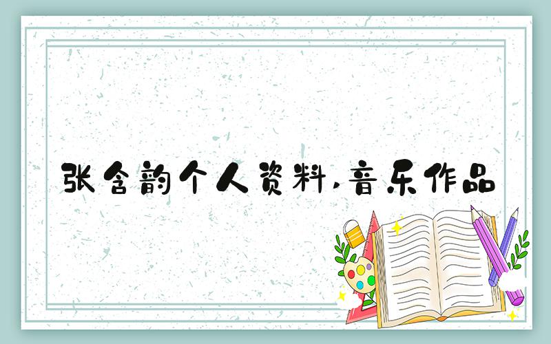 张含韵个人资料 音乐作品