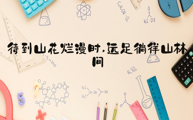 待到山花烂漫时 远足徜徉山林间