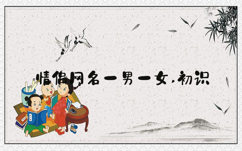 情侣网名一男一女 初识