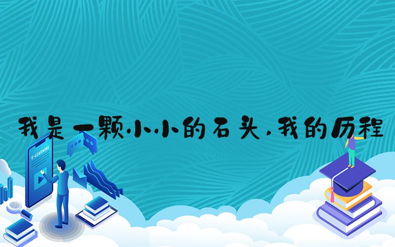 我是一颗小小的石头 我的历程