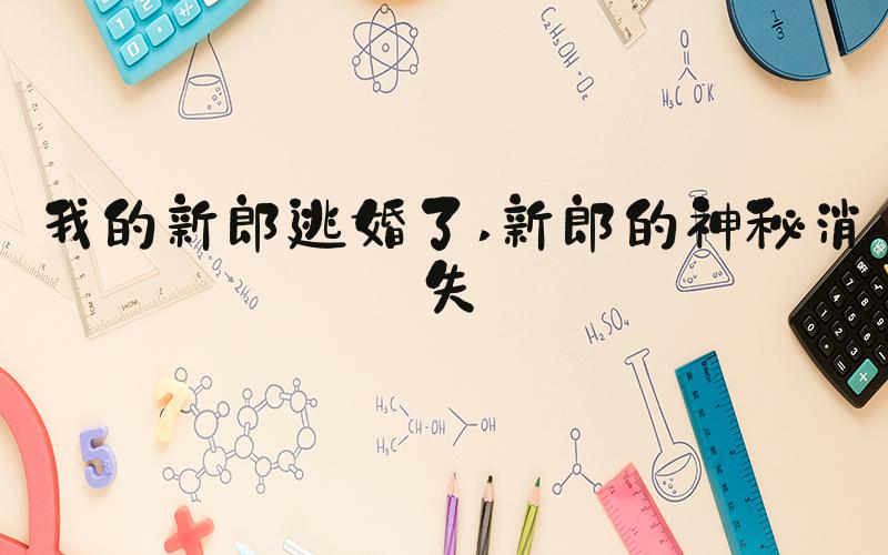 我的新郎逃婚了 新郎的神秘消失