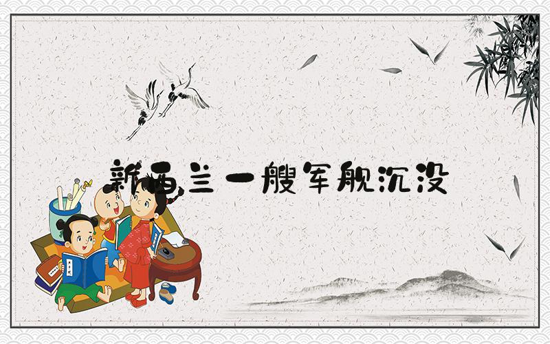 新西兰一艘军舰沉没
