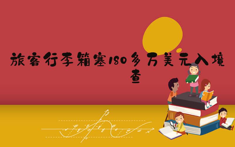 旅客行李箱塞180多万美元入境被查