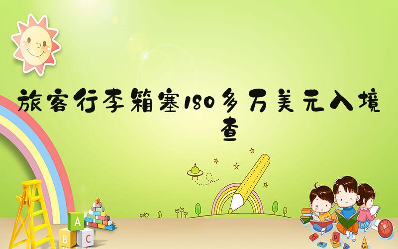 旅客行李箱塞180多万美元入境被查