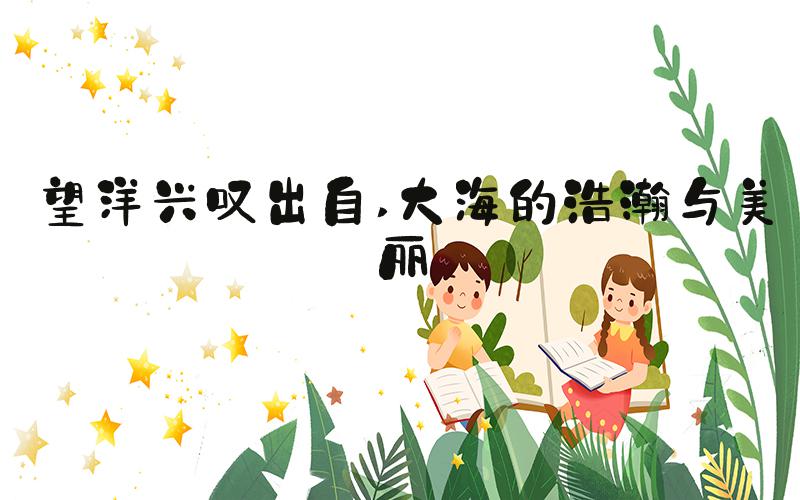 望洋兴叹出自 大海的浩瀚与美丽